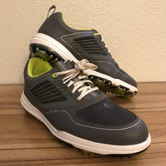 FootJoy Shoes Footjoy Fury Leathermesh Gray Lime White Mens Golf Shoes Sz 8 Style 512 Poshmark